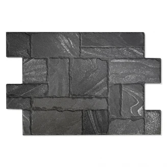 Klinker Esla Stonework Svart Relief 44x66 cm